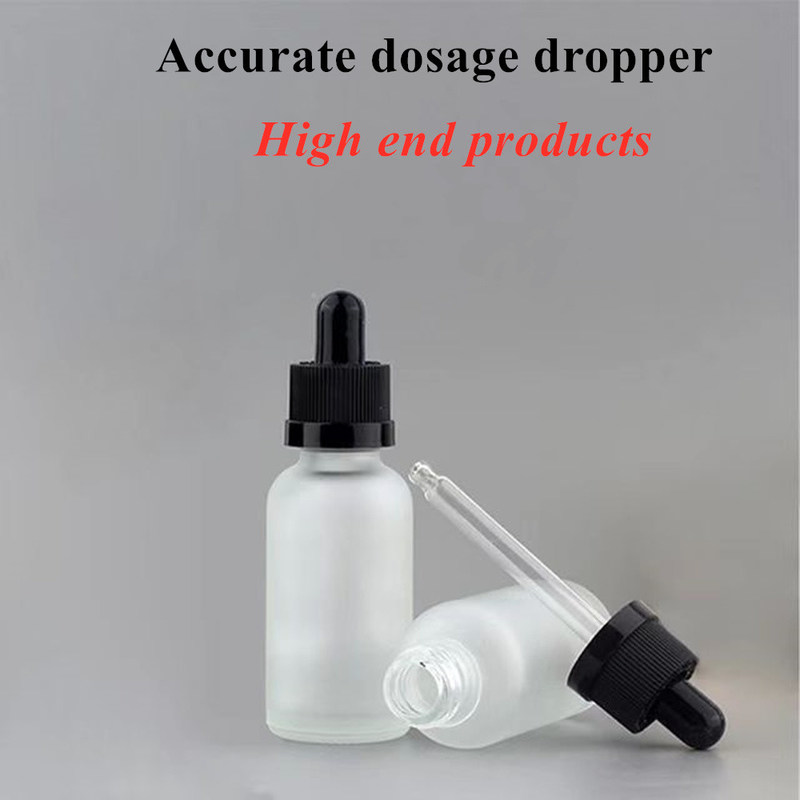 1oz 2oz 5ml 10ml 20ml 30ml 50ml 100ml White Frosted Black Glass Dropper Bottle cho Esse