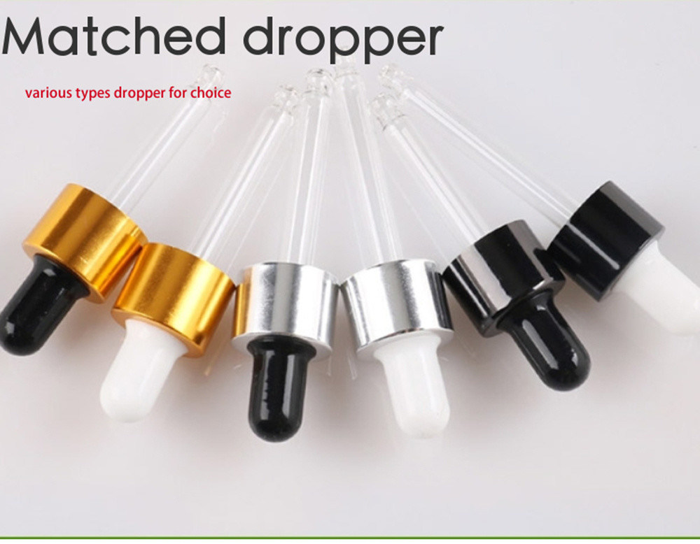 1oz 2oz 5ml 10ml 20ml 30ml 50ml 100ml White Frosted Black Glass Dropper Bottle cho Esse