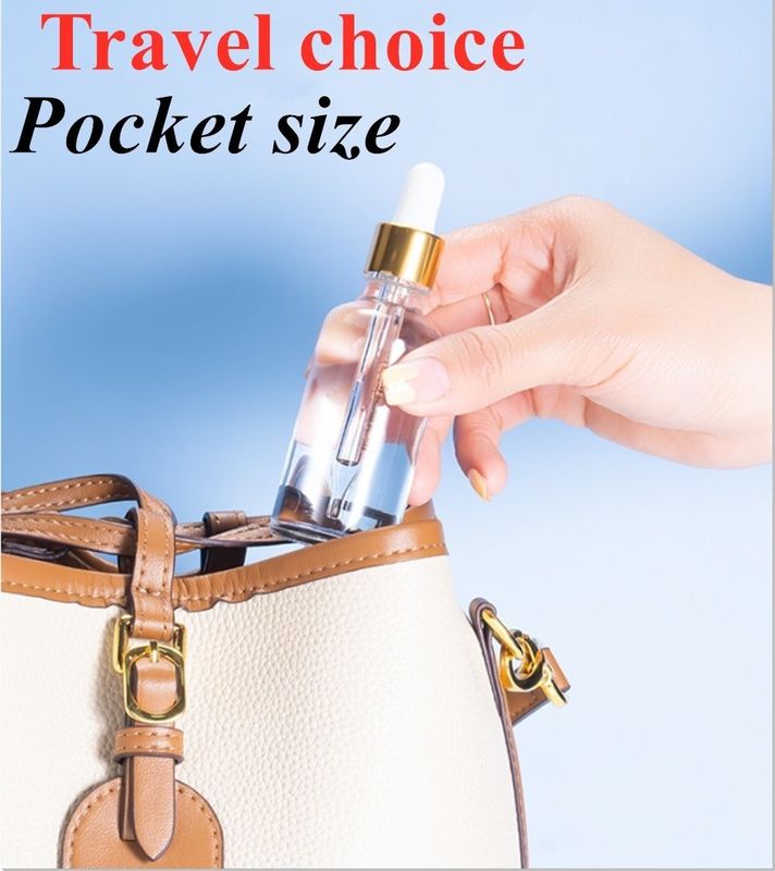 Matte Matte White 20ml 30ml Glass Dropper Bottle Glass Serum chai dầu thiết yếu với nắp nhỏ màu đen