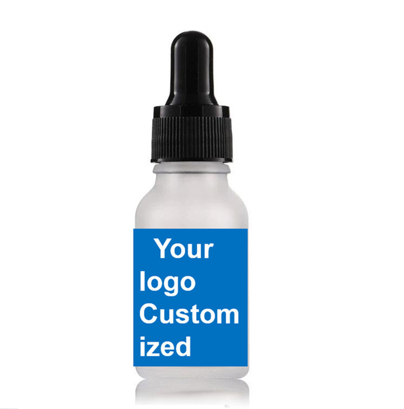 Luxury 1oz 2oz 10ml 15ml 20ml 30ml 50ml Serum chăm sóc da tròn rỗng tinh dầu thiết yếu mắt màu trắng đá kính chai nhỏ giọt