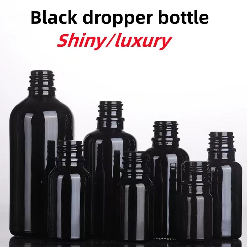 5ml 10ml 15ml 30ml màu tím tối Glass Serum Bottle for Skincare Cosmetic Packaging Glass Dropper Bottle with pipette cap