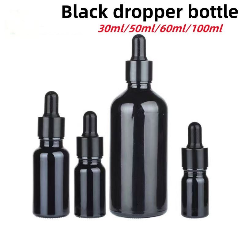 10ml 20ml 30ml 50ml Black Glass Dropper chai chai dầu thiết yếu chai thủy tinh chai thủy tinh với chống trẻ em Dropper