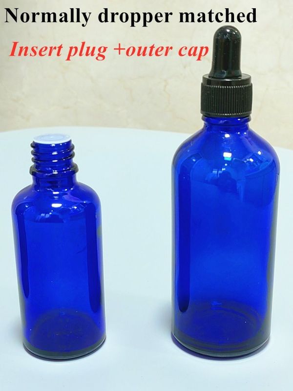 20ml 30ml tinh dầu huyết thanh chăm sóc da hộp kem Cobal Blue Glass Dropper Bottle with Dropper