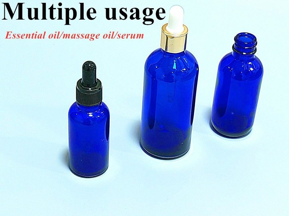 Kính mỹ phẩm Blue Serum Dropper Botol 20ml 30ml 50ml Luxury Essential Oil Glass Bottle với Dropper