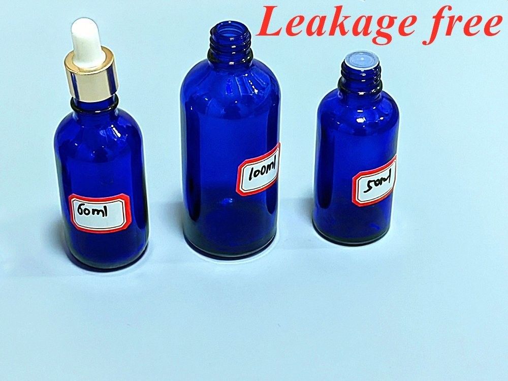 Kính mỹ phẩm Blue Serum Dropper Botol 20ml 30ml 50ml Luxury Essential Oil Glass Bottle với Dropper