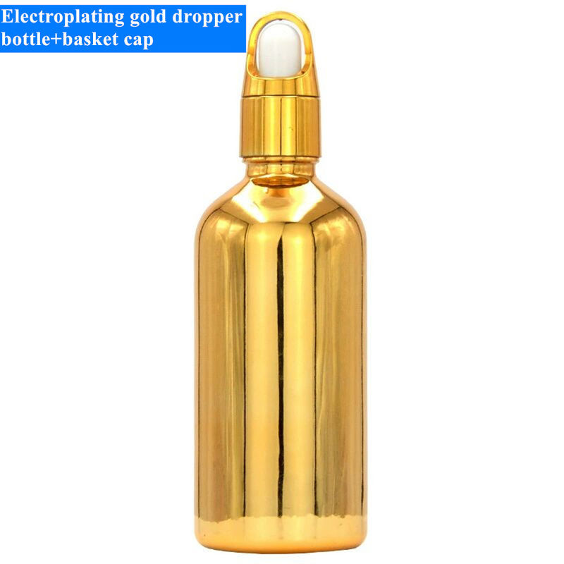 10ml 20ml 30ml 50ml vàng điện áp chai dầu thiết yếu vàng nhỏ chai mỹ phẩm thủy tinh nhỏ giọt