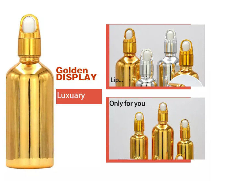 10ml 20ml 30ml 50ml vàng điện áp chai dầu thiết yếu vàng nhỏ chai mỹ phẩm thủy tinh nhỏ giọt