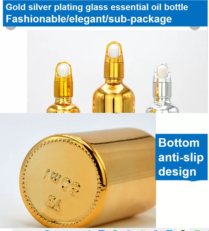 10ml 20ml 30ml 50ml vàng điện áp chai dầu thiết yếu vàng nhỏ chai mỹ phẩm thủy tinh nhỏ giọt