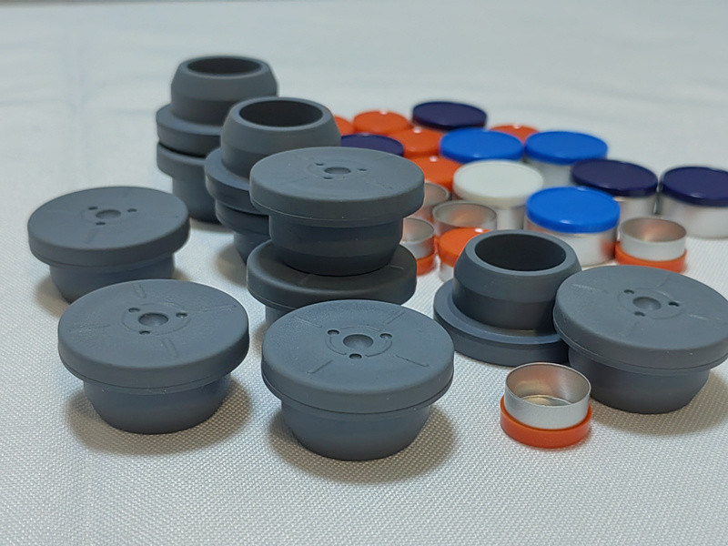 13mm 20mm 28mm màu xám Vial tiêm thủy tinh Sử dụng bột lyophilized Vial thuốc Butyl cao su nút