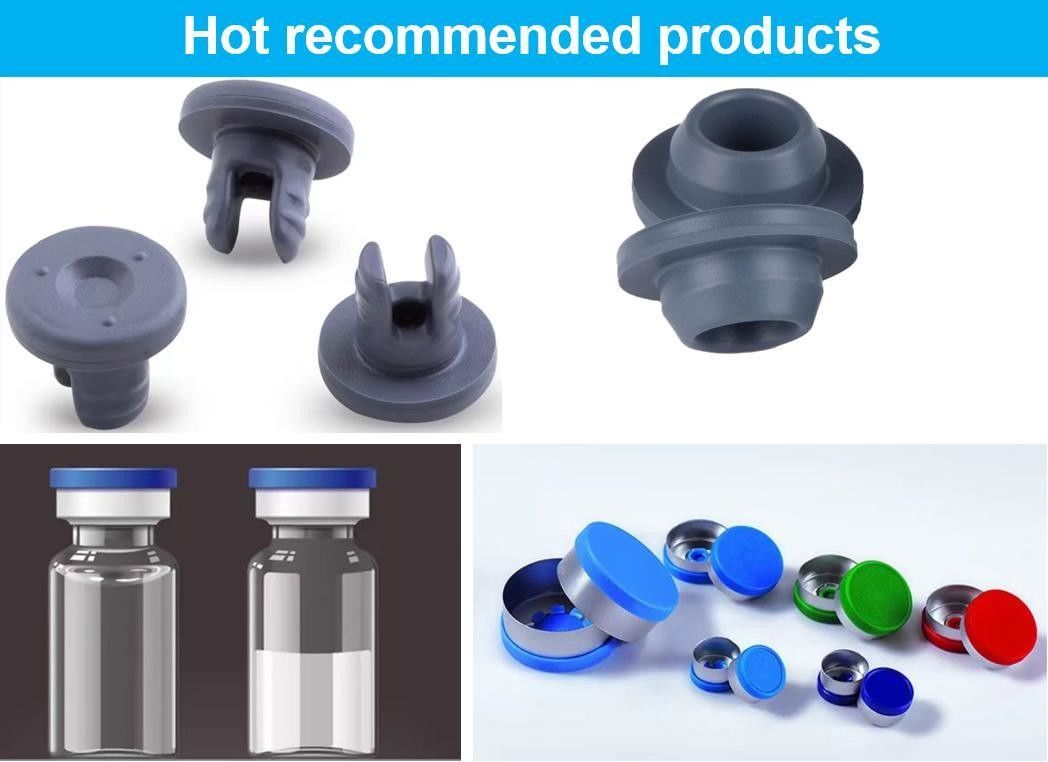 13mm 20mm 32mm Sử dụng y tế Màu xanh Xám Lyophilization Butyl cao su nút cho lọ thủy tinh Glass Infusion chai