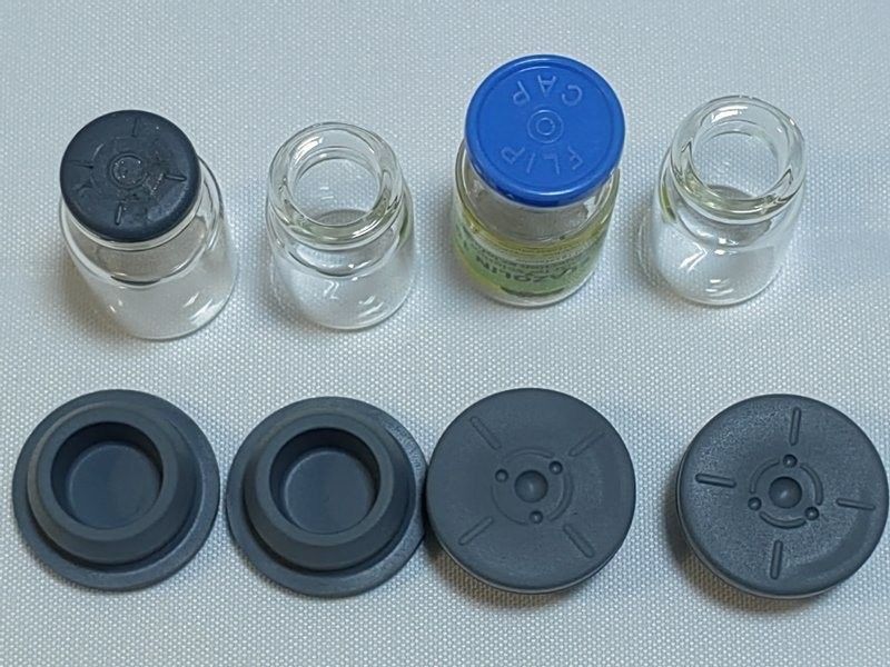 Tự đông Khô thủy tinh tiêm Vial thủy tinh khối lượng lớn chai truyền sử dụng Bromobutyl Butyl Chlorobutyl cao su nút