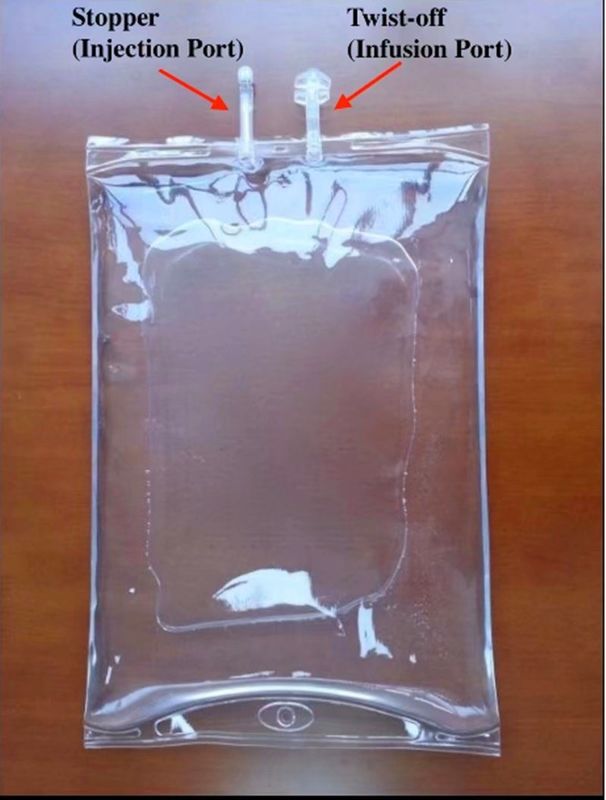 2000ml 3000ml 5000ml Butterfly Dual Port Twist Off Transfusion PVC dùng một lần cho thú y