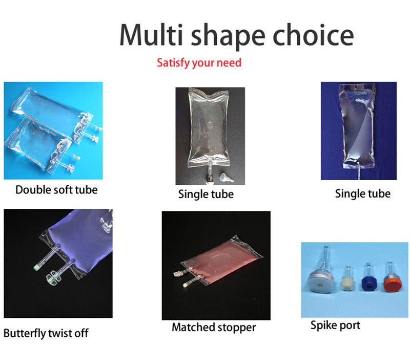 2000ml 3000ml 5000ml Butterfly Dual Port Twist Off Transfusion PVC dùng một lần cho thú y