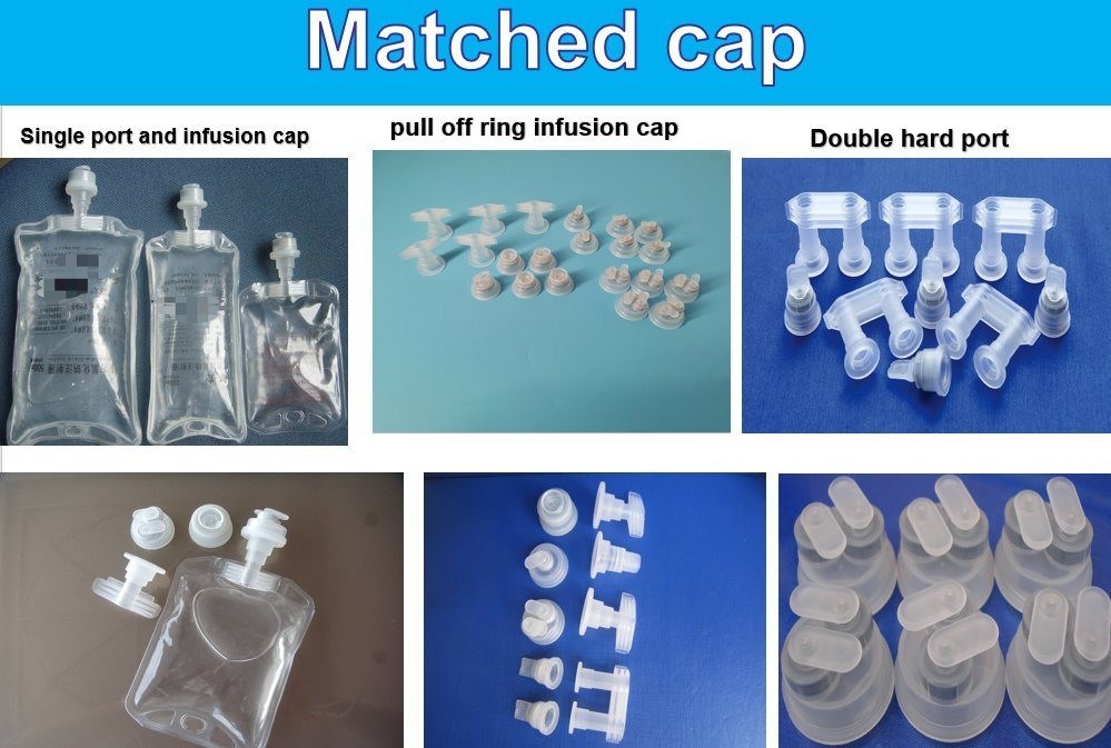 500ml 1000ml Natri Clorua bình thường dung dịch muối túi truyền tĩnh mạch cổng đơn không PVC IV túi chất lỏng với Euro Cap