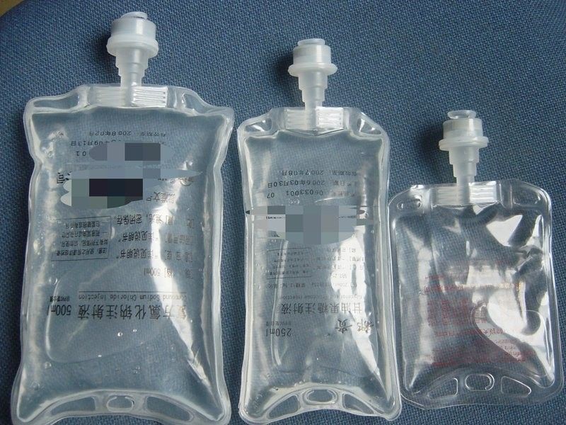 100ml 250ml túi truyền polypropylene Natri Chloride Không PVC IV Bag rõ ràng Y tế Không PVC túi truyền trống