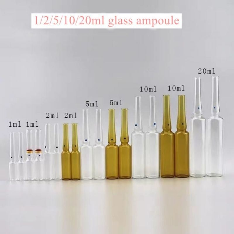 1ml 2ml 5ml Tiêu chuẩn ISO Tiêu chuẩn Trung Quốc Amber minh bạch USP Loại I Ampoule thủy tinh để tiêm thuốc