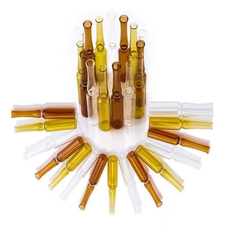 1ml5ml 10ml 20ml mỹ phẩm chăm sóc da dược phẩm thủy tinh Ampoule Màu Nhẫn Logo in Bấm hình B
