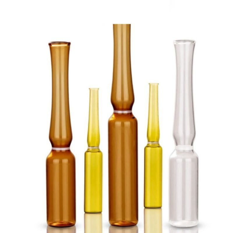 1ml5ml 10ml 20ml mỹ phẩm chăm sóc da dược phẩm thủy tinh Ampoule Màu Nhẫn Logo in Bấm hình B