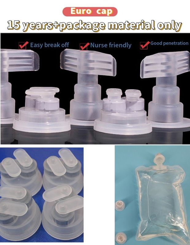 29mm 30mm PP Nắp đầu bơm rút ra cho túi bơm không PVC IV Euro Cap cho chai bơm nhựa