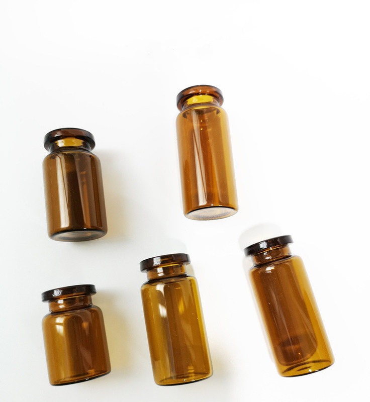 5ml 7ml 10ml Dược phẩm Hạch Amber Lyophilization ống nghiền đầu Vials thủy tinh với Flip off Cap