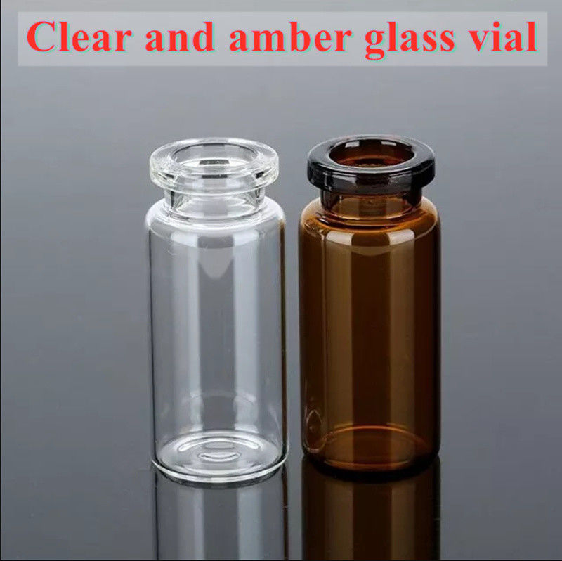 Dược phẩm 5ml 10ml Rỗng Amber Mạch tiêm ống thủy tinh y tế chai Vial chai với nút cao su Butyl