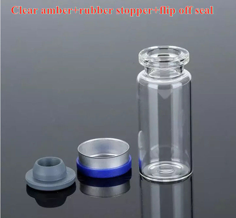 Dược phẩm 5ml 10ml Rỗng Amber Mạch tiêm ống thủy tinh y tế chai Vial chai với nút cao su Butyl