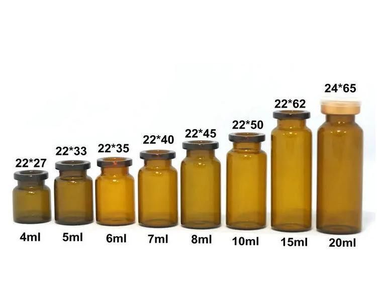 5ml 7ml 10ml Vial thủy tinh thuốc khử trùng rõ ràng Ném cổ Vial thủy tinh ống dược phẩm