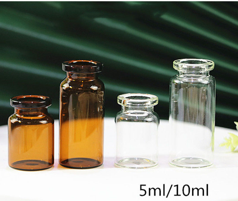 Viên thủy tinh loại I được đúc Viên thủy tinh y tế 10ml với nút cao su