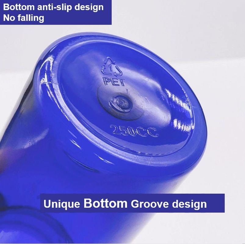 Dược phẩm 100ml 120ml 175ml Blue PET Plastic Pill Capsule Bottle Chăm sóc sức khỏe thuốc viên Bottle with Screw Cap