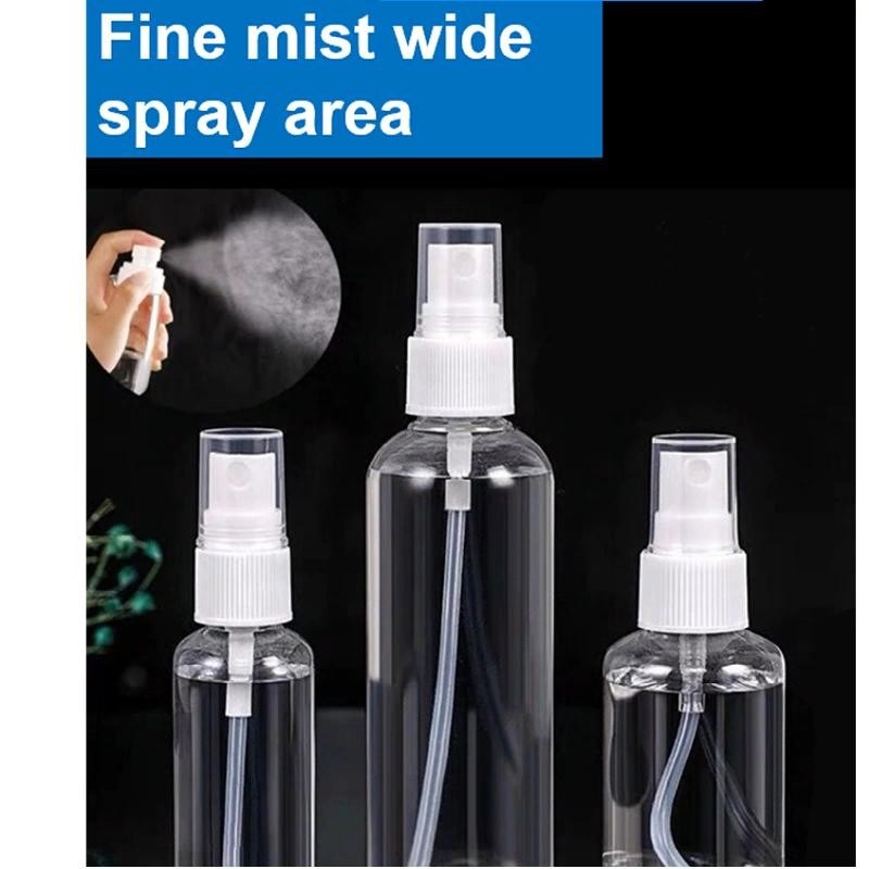 Kích thước du lịch di động Nhựa rỗng rượu PET Spray chai Dầu khử trùng tay Máy bơm bơm trắng