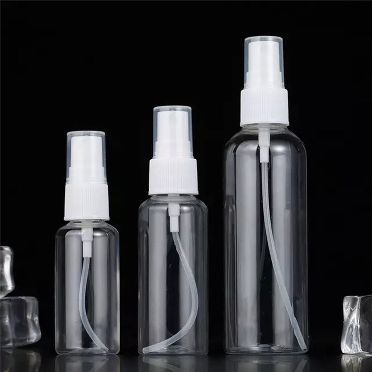 Kích thước du lịch di động Nhựa rỗng rượu PET Spray chai Dầu khử trùng tay Máy bơm bơm trắng