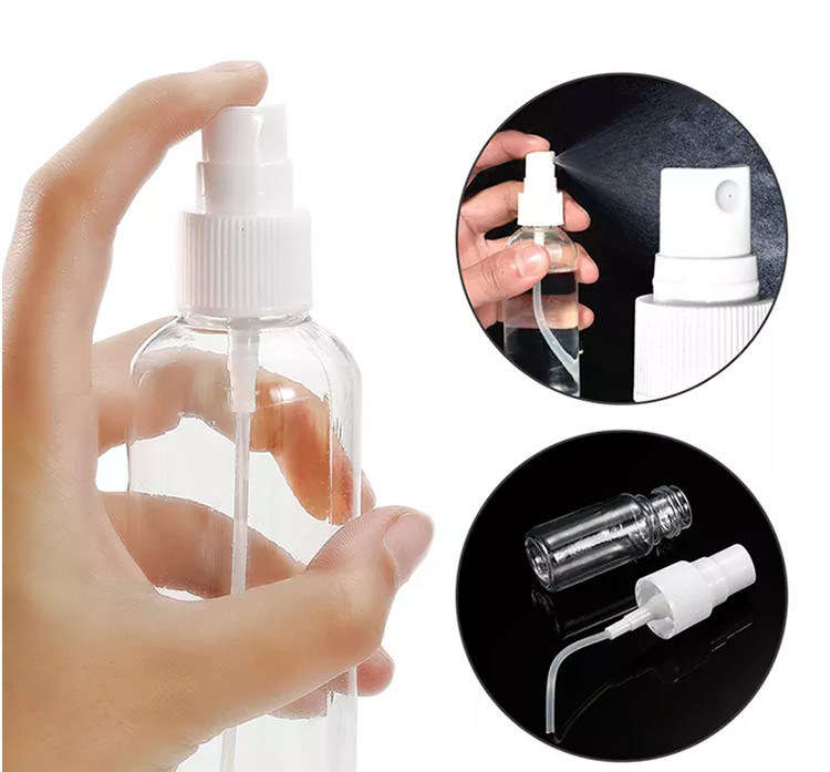 Kích thước du lịch di động Nhựa rỗng rượu PET Spray chai Dầu khử trùng tay Máy bơm bơm trắng