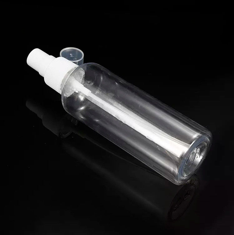 50ml 60ml 100ml PET rõ ràng tròn tùy chỉnh sanitizer tay có thể tái điền tròn tái điền mỹ phẩm PET chai xịt nhựa