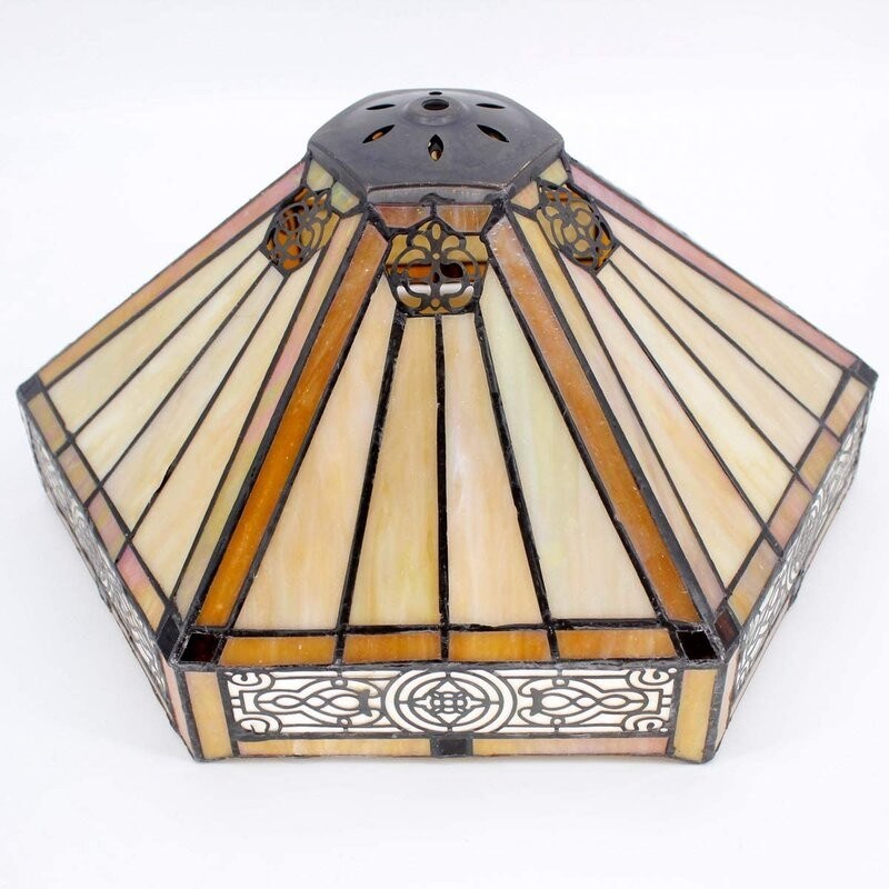 30cm Studio Hexagon Retro phòng ngủ ấm áp Nhà Đèn trang trí thủ công Nghệ thuật màu kính Thổ Nhĩ Kỳ Đèn bàn sang trọng