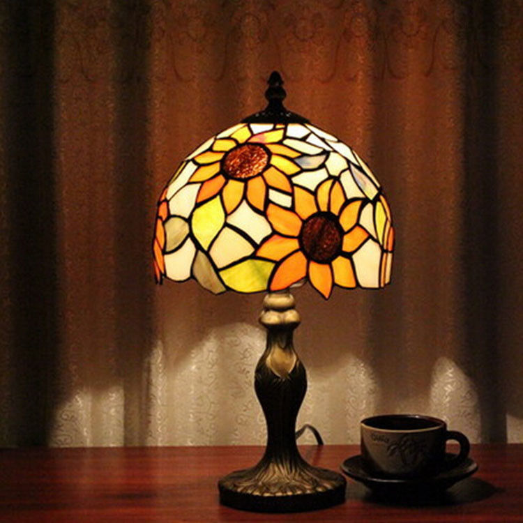 SunFlower trang trí lãng mạn phòng đọc thủ công làm việc văn phòng nhà Đèn bàn Thổ Nhĩ Kỳ Đèn Mosaic Đèn kính Đèn bàn