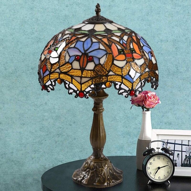 9 Inch 12 Inch Địa Trung Hải thủ công kính màu trang trí đèn phòng khách phòng ăn quán bar kính bàn đèn