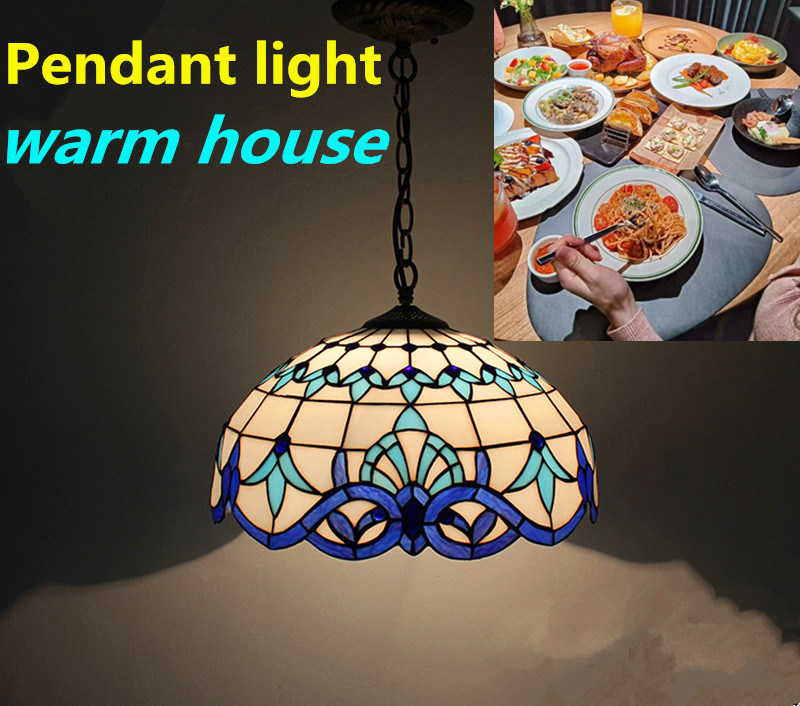 Retro Stain Pendant Light thủy tinh màu Victoria treo ánh sáng thủy tinh Pendant đèn cho phòng ăn phòng khách Nhà bếp nghiên cứu