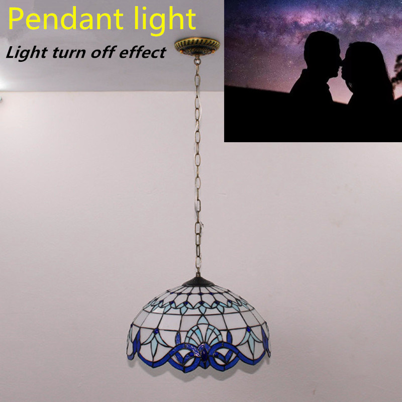 Retro Stain Pendant Light thủy tinh màu Victoria treo ánh sáng thủy tinh Pendant đèn cho phòng ăn phòng khách Nhà bếp nghiên cứu